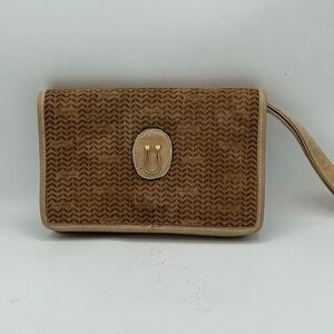 Caggiano Italian suede leather wallet/wristlet
